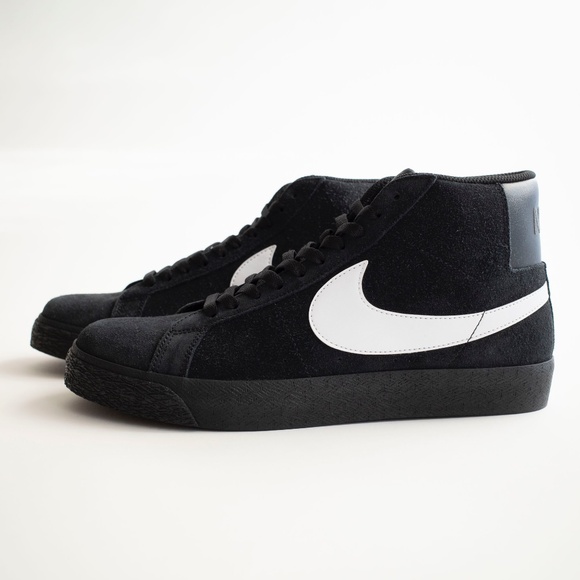 NIKE SB ZOOM BLAZER MID 10.5 BLACK/WHITE-BLACK-BLACK - BRAND NEW - Picture 1 of 11